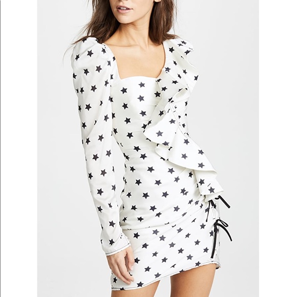 🎉🎉SELF-PORTRAIT Star print Asymmetrical Dress!🎉🎉 - Picture 2 of 12